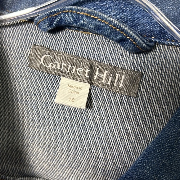 Garnet Hill Denim Jacket Size 16 - Picture 7 of 10